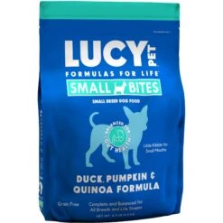 Lucy Pet Products Duck Pumpkin & Quinoa Small Bites Dog Food, 4.5-lbs Bag