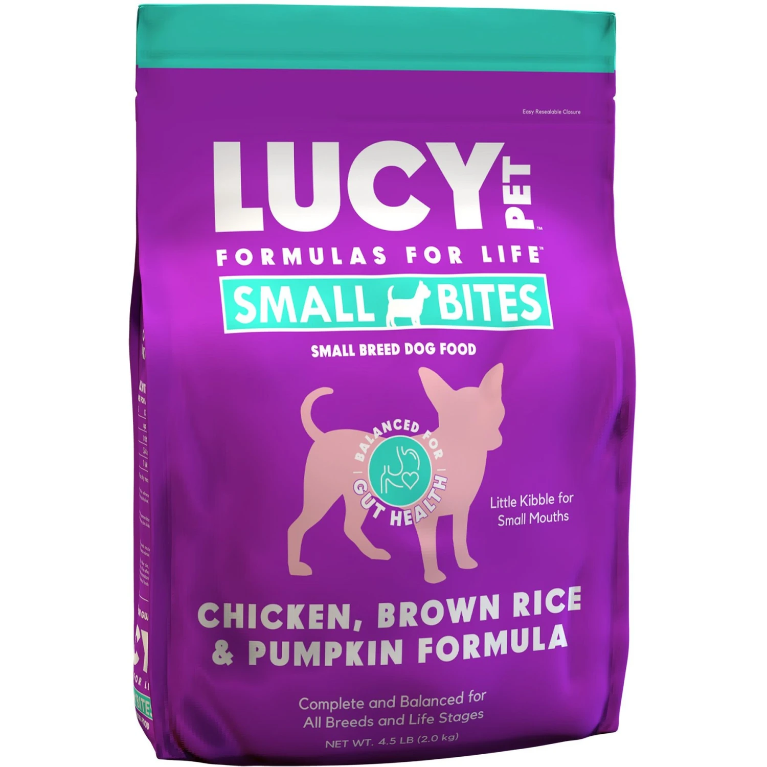 Lucy Pet Products Chicken, Brown Rice & Pumpkin Limited Ingredient Diet Small Bites Dog Food, 4.5-lbs Bag 3 Lucy Pet Products Chicken, Brown Rice & Pumpkin Limited Ingredient Diet Small Bites Dog Food, 4.5-lbs Bag
