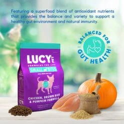 Lucy Pet Products Chicken, Brown Rice & Pumpkin Limited Ingredient Diet Small Bites Dog Food, 4.5-lbs Bag 11 Lucy Pet Products Chicken, Brown Rice & Pumpkin Limited Ingredient Diet Small Bites Dog Food, 4.5-lbs Bag -Blue Buffalo || ROYAL CANIN || Wellness Sales 353159 PT2. AC SS1800 V1641605495