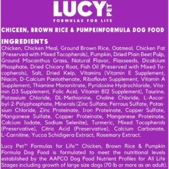Lucy Pet Products Chicken, Brown Rice & Pumpkin Limited Ingredient Diet Small Bites Dog Food, 4.5-lbs Bag 13 Lucy Pet Products Chicken, Brown Rice & Pumpkin Limited Ingredient Diet Small Bites Dog Food, 4.5-lbs Bag -Blue Buffalo || ROYAL CANIN || Wellness Sales 353159 PT4. AC SS1800 V1641584022
