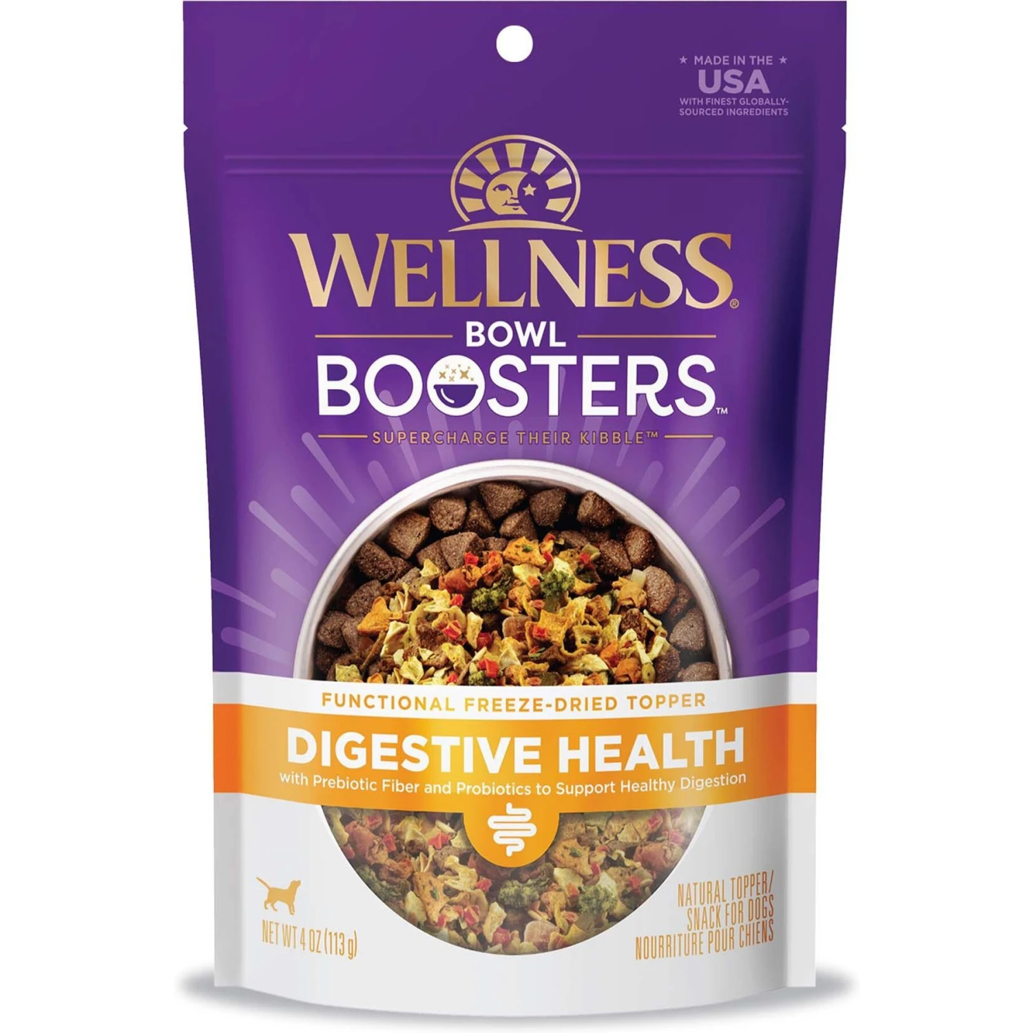 Wellness CORE Digestive Health Wholesome Grains Chicken & Brown Rice Recipe Dry Dog Food & Wellness CORE Bowl Boosters Digestive Health Dry Dog Food Topper, 4-oz Bag 4 Wellness CORE Digestive Health Wholesome Grains Chicken & Brown Rice Recipe Dry Dog Food & Wellness CORE Bowl Boosters Digestive Health Dry Dog Food Topper, 4-oz Bag - Image 2