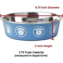 PetRageous Designs Capri Stainless-Steel Dog Bowl, Blue 5 PetRageous Designs Capri Stainless-Steel Dog Bowl, Blue -Blue Buffalo || ROYAL CANIN || Wellness Sales 353535 PT1. AC SS1800 V1639762435