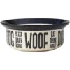 PetRageous Designs Eat Drink Repeat Stoneware Dog Bowl, Natural -Blue Buffalo || ROYAL CANIN || Wellness Sales 353549 MAIN. AC SS1800 V1639434418