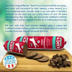 Lucy Pet Products Beef Formula Dog Food Roll -Blue Buffalo || ROYAL CANIN || Wellness Sales 354386 PT8. AC SS1800 V1641586596