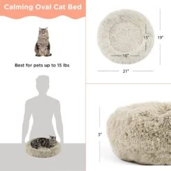 Best Friends By Sheri Calming Bolster Cat & Dog Bed -Blue Buffalo || ROYAL CANIN || Wellness Sales 361021 PT3. AC SS1800 V1642015037