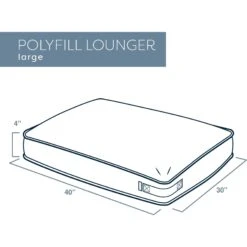 Bark And Slumber Rectangular Lounger Pillow Dog Bed With Removable Cover -Blue Buffalo || ROYAL CANIN || Wellness Sales 361297 PT4. AC SS1800 V1665438015