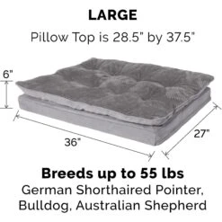 FurHaven Mink Fur & Suede PillowTop Orthopedic Cat & Dog Bed -Blue Buffalo || ROYAL CANIN || Wellness Sales 362099 PT4. AC SS1800 V1645657314