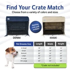 Pet Dreams Open Front Dog Crate Cover -Blue Buffalo || ROYAL CANIN || Wellness Sales 362678 PT5. AC SS1800 V1684888036