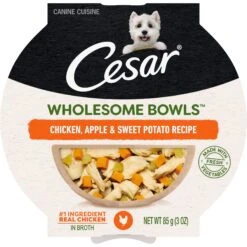 Cesar Wholesome Bowls Chicken, Apple & Sweet Potato Recipe Small Breed Adult Soft Wet Dog Food