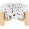 Frisco Elevated Terrazzo Non-skid Ceramic Bowl With Bamboo Stand -Blue Buffalo || ROYAL CANIN || Wellness Sales 363375 MAIN. AC SS1800 V1657657266