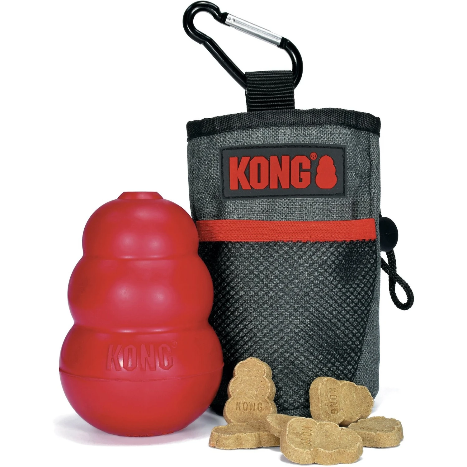 KONG Dog Treat Bag, Red & Black, Small 5 KONG Dog Treat Bag, Red & Black, Small - Image 3