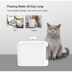 Petdiary Automatic Cat Water Fountain, White, Medium -Blue Buffalo || ROYAL CANIN || Wellness Sales 364529 PT6. AC SS1800 V1646699191