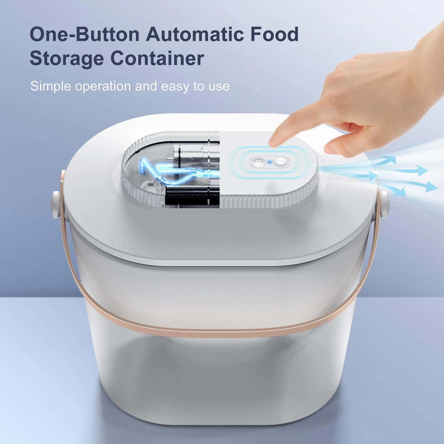 Pawshelf Vacuum Dog & Cat Food Storage Container, White, Medium 4 Pawshelf Vacuum Dog & Cat Food Storage Container, White, Medium - Image 2