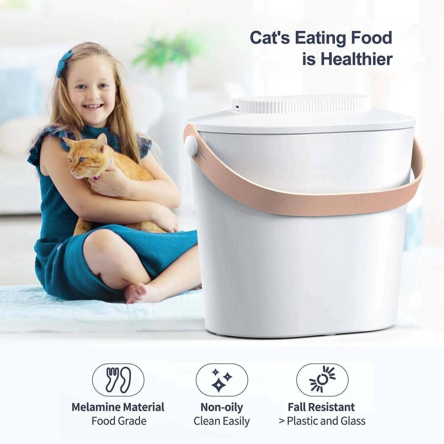 Pawshelf Vacuum Dog & Cat Food Storage Container, White, Medium 7 Pawshelf Vacuum Dog & Cat Food Storage Container, White, Medium - Image 5