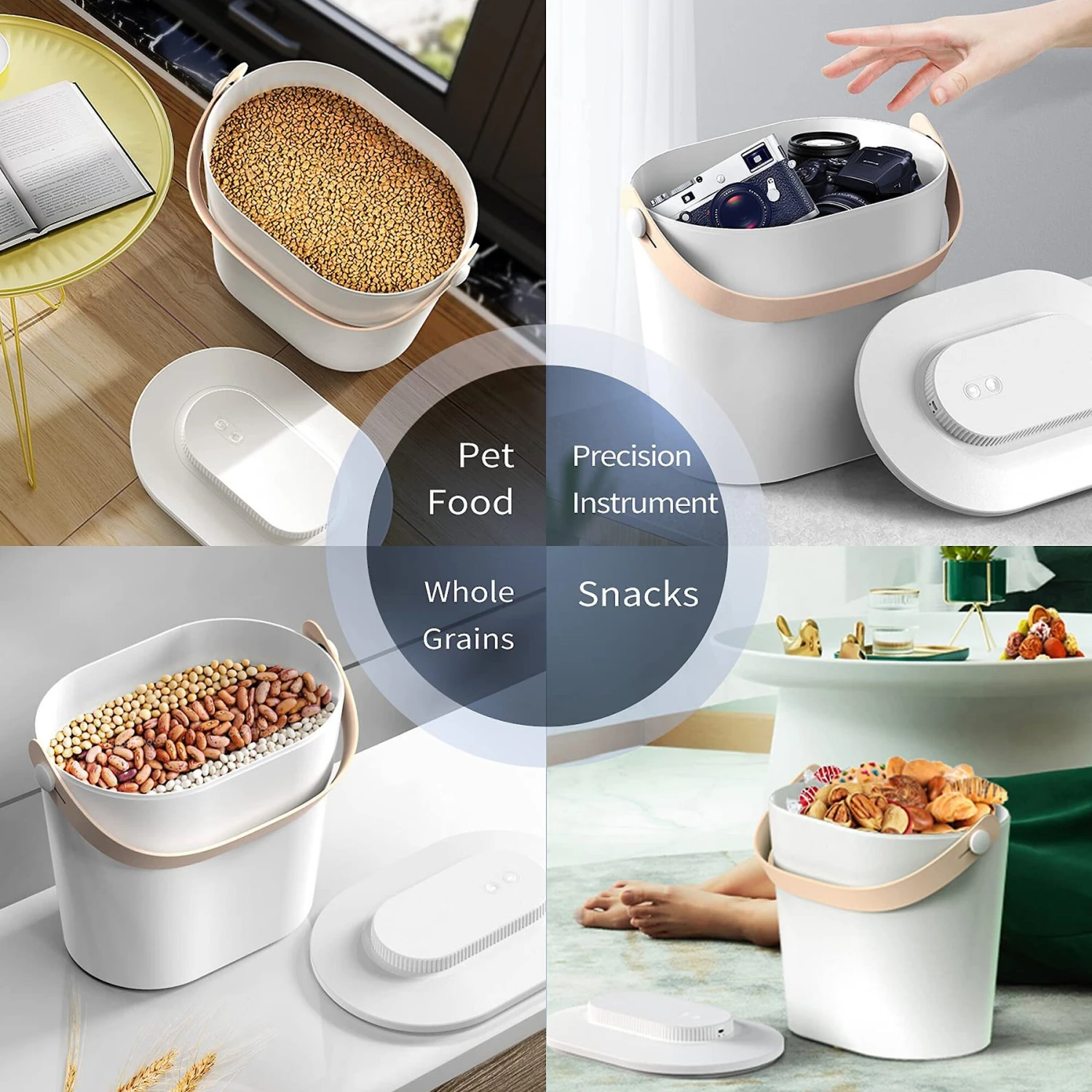 Pawshelf Vacuum Dog & Cat Food Storage Container, White, Medium 11 Pawshelf Vacuum Dog & Cat Food Storage Container, White, Medium - Image 9