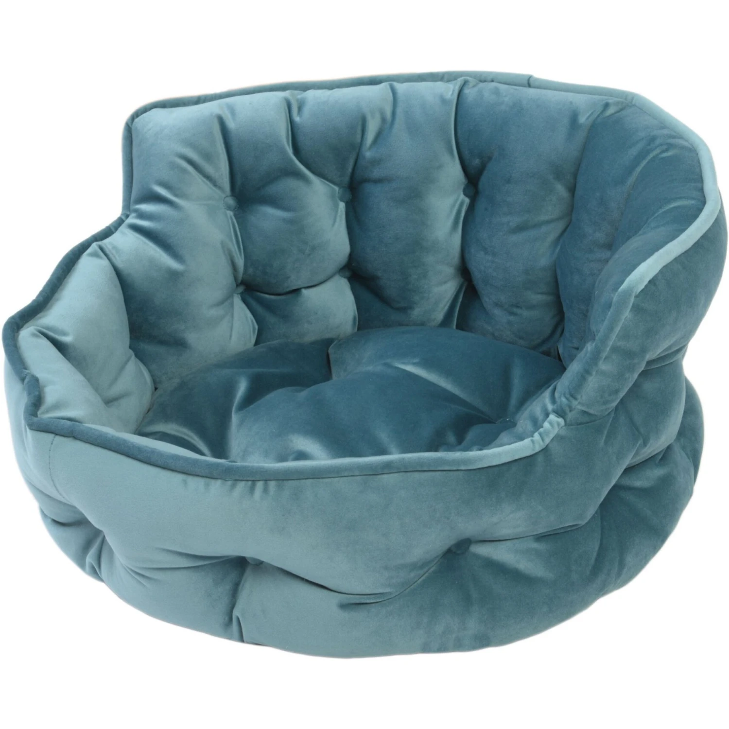 Precious Tails Ultra Plush Mini Tufted Velvet Round Bolster Cat & Dog Bed 3 Precious Tails Ultra Plush Mini Tufted Velvet Round Bolster Cat & Dog Bed