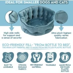 Precious Tails Ultra Plush Mini Tufted Velvet Round Bolster Cat & Dog Bed 14 Precious Tails Ultra Plush Mini Tufted Velvet Round Bolster Cat & Dog Bed -Blue Buffalo || ROYAL CANIN || Wellness Sales 366697 PT5. AC SS1800 V1644385647