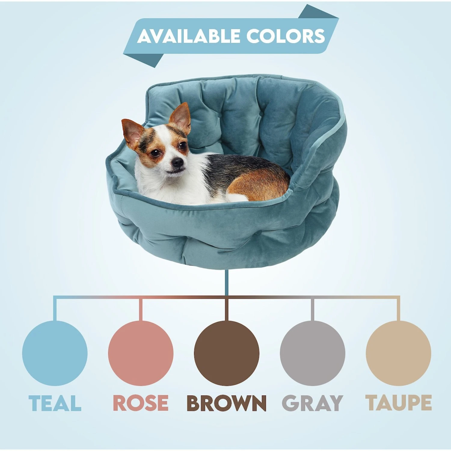 Precious Tails Ultra Plush Mini Tufted Velvet Round Bolster Cat & Dog Bed 9 Precious Tails Ultra Plush Mini Tufted Velvet Round Bolster Cat & Dog Bed - Image 7