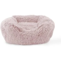 Precious Tails Super Lux Shaggy Fur Bolster Cat & Dog Bed