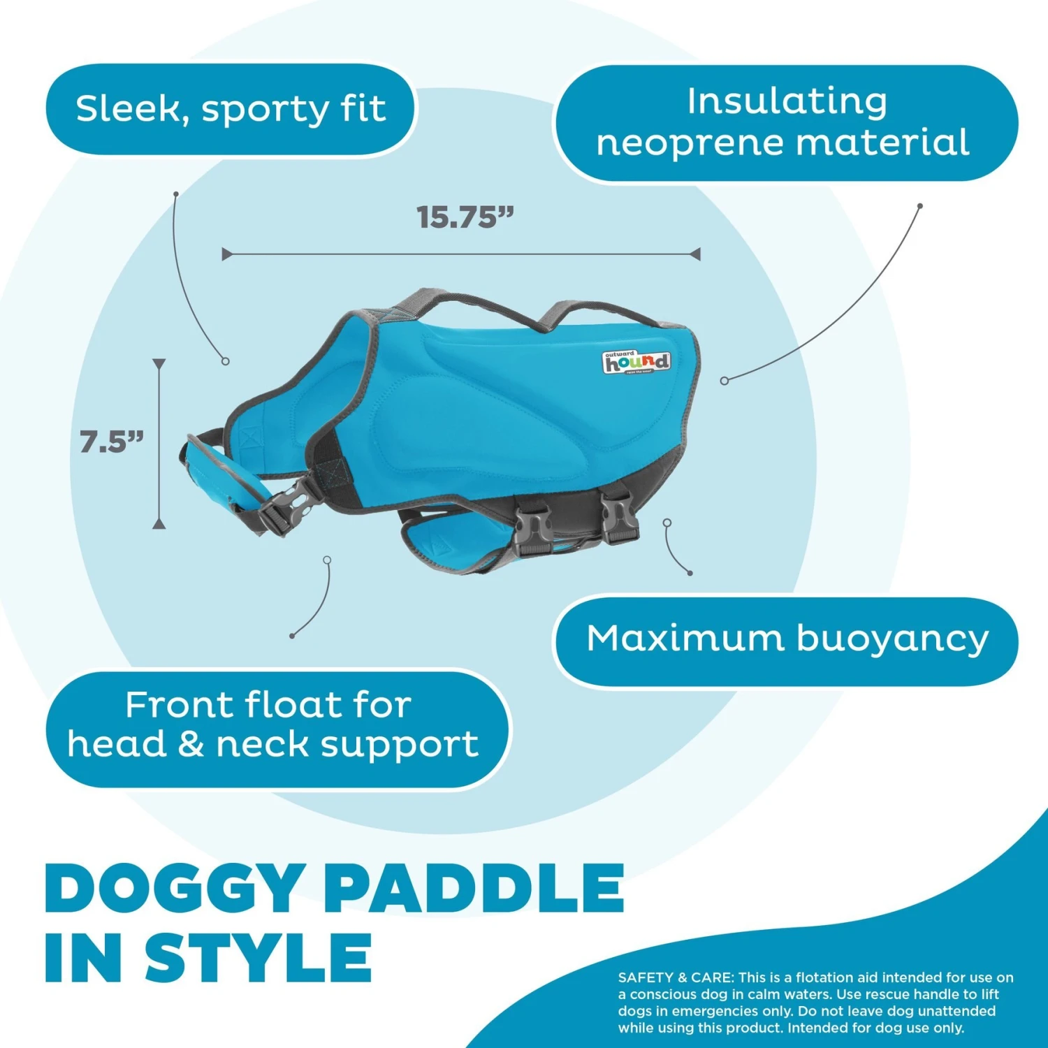 Outward Hound Dawson Swim Dog Life Jacket 6 Outward Hound Dawson Swim Dog Life Jacket - Image 4