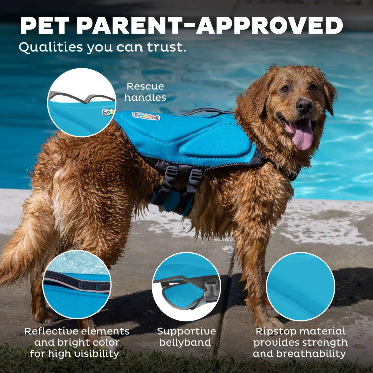 Outward Hound Dawson Swim Dog Life Jacket 7 Outward Hound Dawson Swim Dog Life Jacket - Image 5