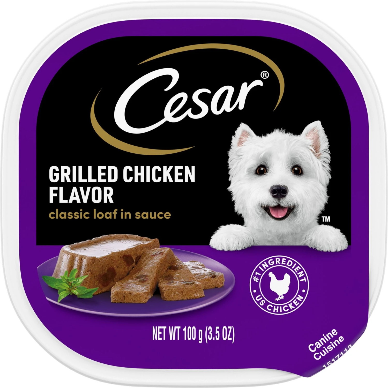 Cesar Classic Loaf In Sauce Grilled Chicken Flavor Grain-Free Small Breed Adult Wet Dog Food Trays 3 Cesar Classic Loaf In Sauce Grilled Chicken Flavor Grain-Free Small Breed Adult Wet Dog Food Trays