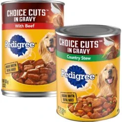 Pedigree Choice Cuts In Gravy With Beef Adult Canned Dog Food & Pedigree Choice Cuts In Gravy Country Stew Adult Canned Wet Dog Food