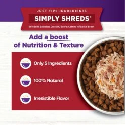 Wellness Bowl Boosters Simply Shreds Chicken, Beef & Carrots Natural Grain-Free Wet Dog Food Mixer Or Topper, 2.8-oz Pouch, Case Of 12 & Wellness Bowl Boosters Simply Shreds Chicken, Salmon & Pumpkin Natural Grain-Free Wet Dog Food Mixer Or Topper, 2.8-oz Pouch, Case Of 12 14 Wellness Bowl Boosters Simply Shreds Chicken, Beef & Carrots Natural Grain-Free Wet Dog Food Mixer Or Topper, 2.8-oz Pouch, Case Of 12 & Wellness Bowl Boosters Simply Shreds Chicken, Salmon & Pumpkin Natural Grain-Free Wet Dog Food Mixer Or Topper, 2.8-oz Pouch, Case Of 12 -Blue Buffalo || ROYAL CANIN || Wellness Sales 367552 PT3. AC SS1800 V1674053874