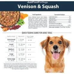 JustFoodForDogs Venison & Squash Recipe Frozen Human-Grade Fresh Dog Food -Blue Buffalo || ROYAL CANIN || Wellness Sales 368105 PT6. AC SS1800 V1696968385