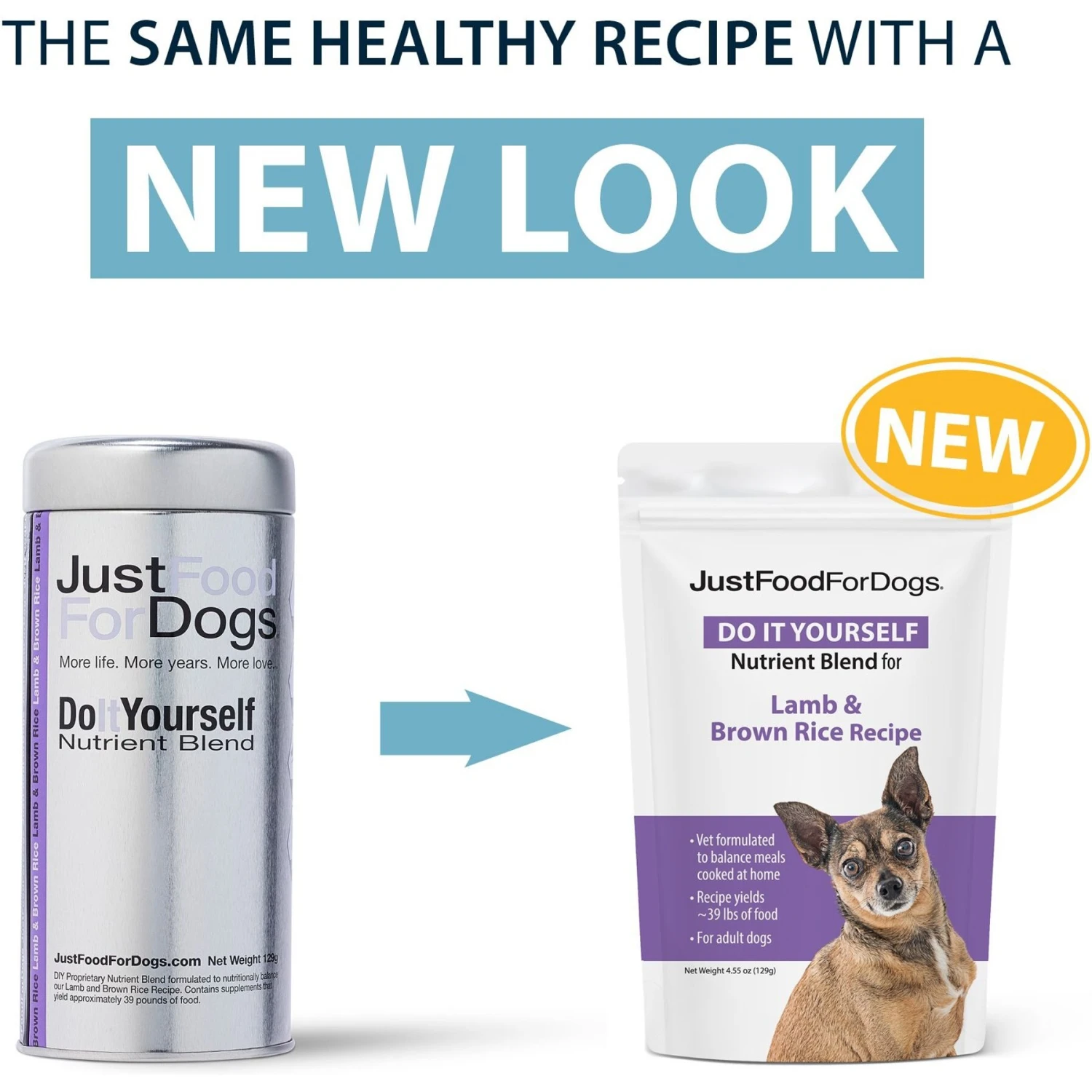 JustFoodForDogs DoItYourself Lamb & Brown Rice Recipe Fresh Dog Food Recipe & Nutrient Blend 4 JustFoodForDogs DoItYourself Lamb & Brown Rice Recipe Fresh Dog Food Recipe & Nutrient Blend - Image 2