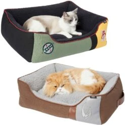 STAR WARS THE MANDALORIAN Bolster Dog & Cat Bed & STAR WARS BOBA FETT Bolster Dog & Cat Bed