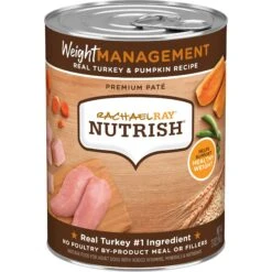 Rachael Ray Nutrish Weight Management Real Turkey & Pumpkin Wet Dog Food, 13-oz Can, Case Of 12