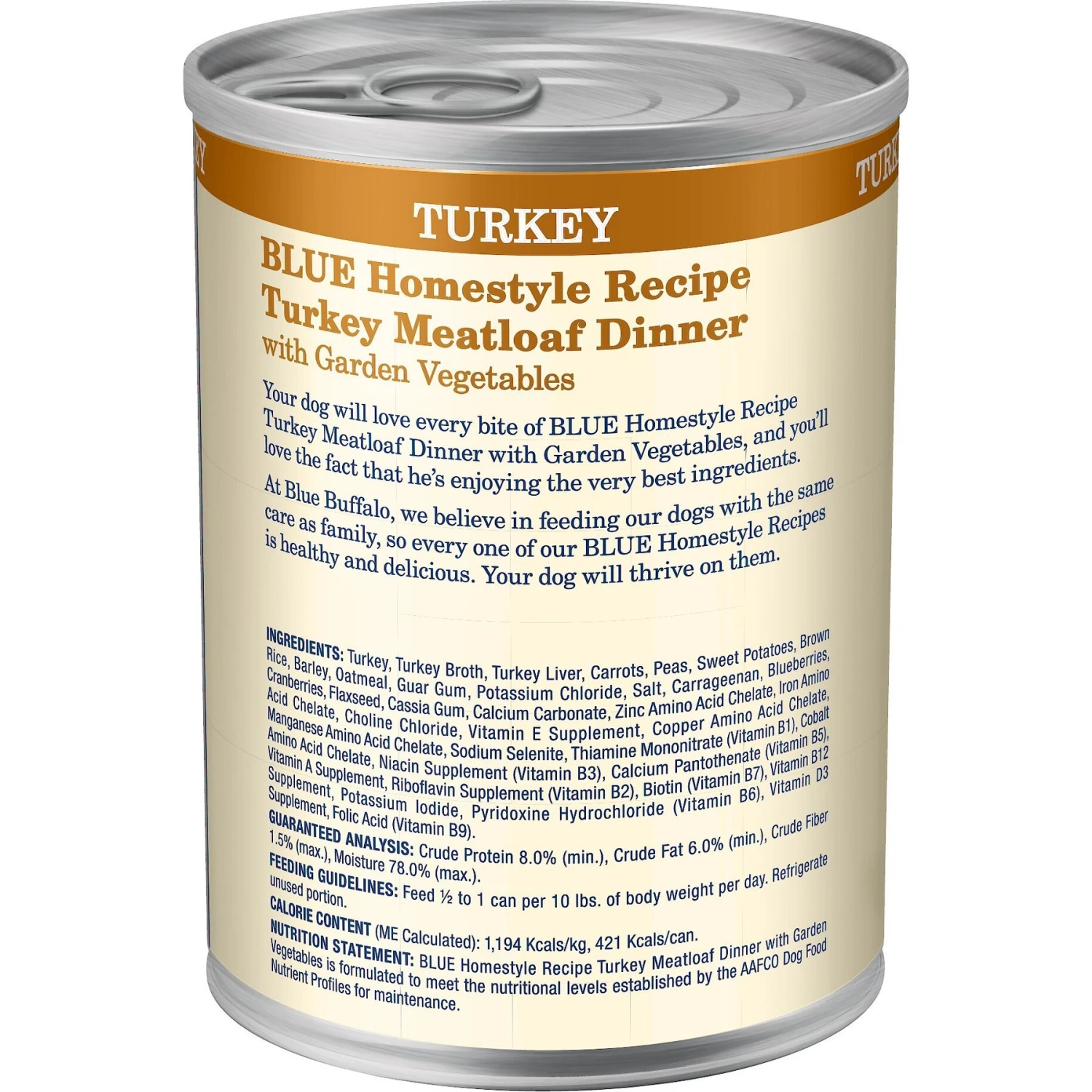 Blue Buffalo Homestyle Recipe Turkey Meatloaf Dinner With Garden Vegetables Canned Dog Food 5 Blue Buffalo Homestyle Recipe Turkey Meatloaf Dinner With Garden Vegetables Canned Dog Food - Image 3