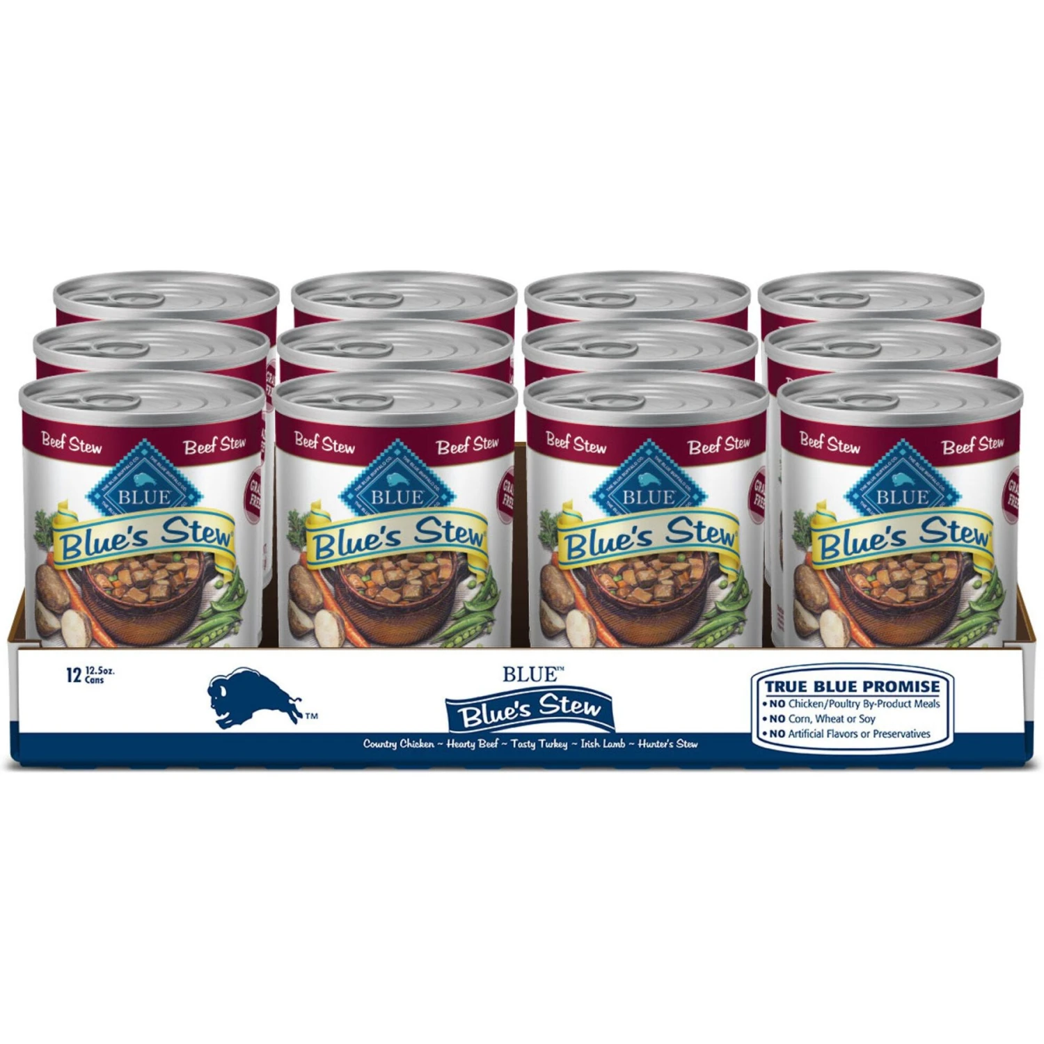 Blue Buffalo Blue's Hearty Beef Stew Grain-Free Canned Dog Food 3 Blue Buffalo Blue's Hearty Beef Stew Grain-Free Canned Dog Food