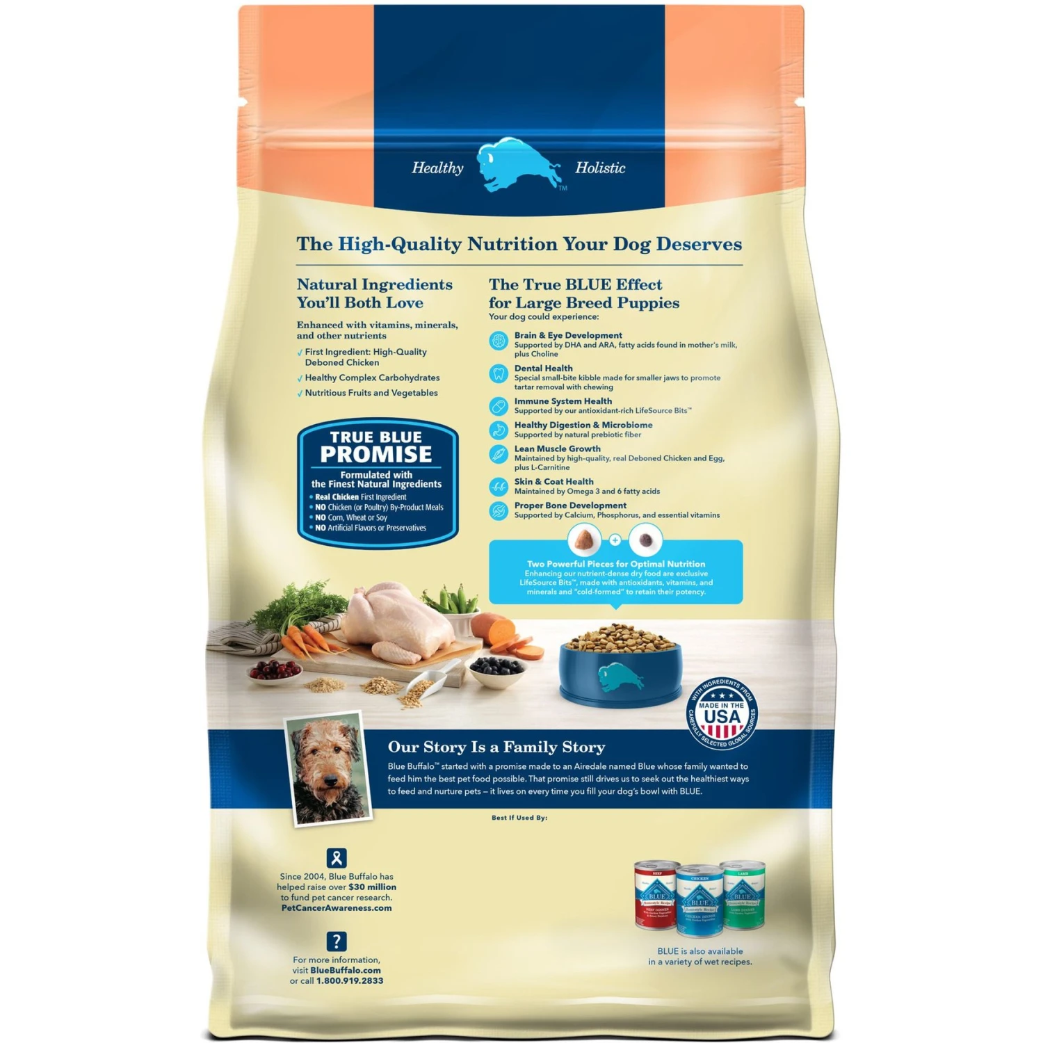 Blue Buffalo Life Protection Formula Large Breed Puppy Chicken & Brown Rice Recipe Dry Dog Food 4 Blue Buffalo Life Protection Formula Large Breed Puppy Chicken & Brown Rice Recipe Dry Dog Food - Image 2