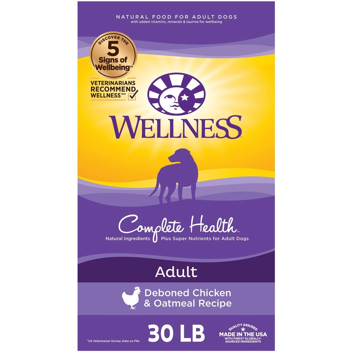 Wellness Complete Health Adult Deboned Chicken & Oatmeal Recipe Dry Dog Food 3 Wellness Complete Health Adult Deboned Chicken & Oatmeal Recipe Dry Dog Food
