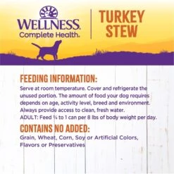 Wellness Turkey Stew With Barley & Carrots Canned Dog Food -Blue Buffalo || ROYAL CANIN || Wellness Sales 49223 PT7. AC SS1800 V1657657682