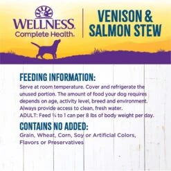 Wellness Venison & Salmon Stew With Potatoes & Carrots Canned Dog Food 17 Wellness Venison & Salmon Stew With Potatoes & Carrots Canned Dog Food -Blue Buffalo || ROYAL CANIN || Wellness Sales 49224 PT7. AC SS1800 V1657657682