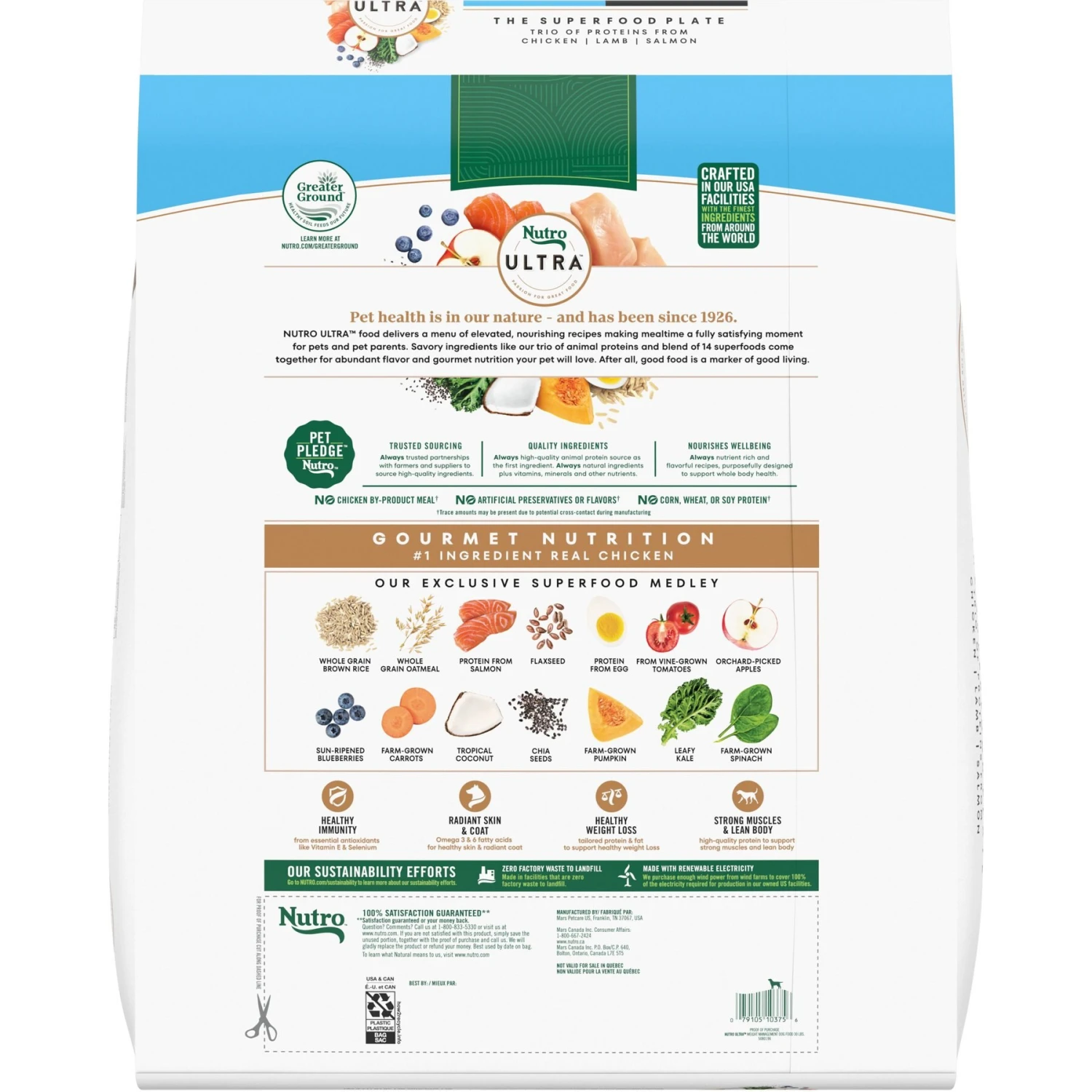 Nutro Ultra Adult Weight Management Chicken, Lamb & Salmon Recipe Dry Dog Food 5 Nutro Ultra Adult Weight Management Chicken, Lamb & Salmon Recipe Dry Dog Food - Image 3