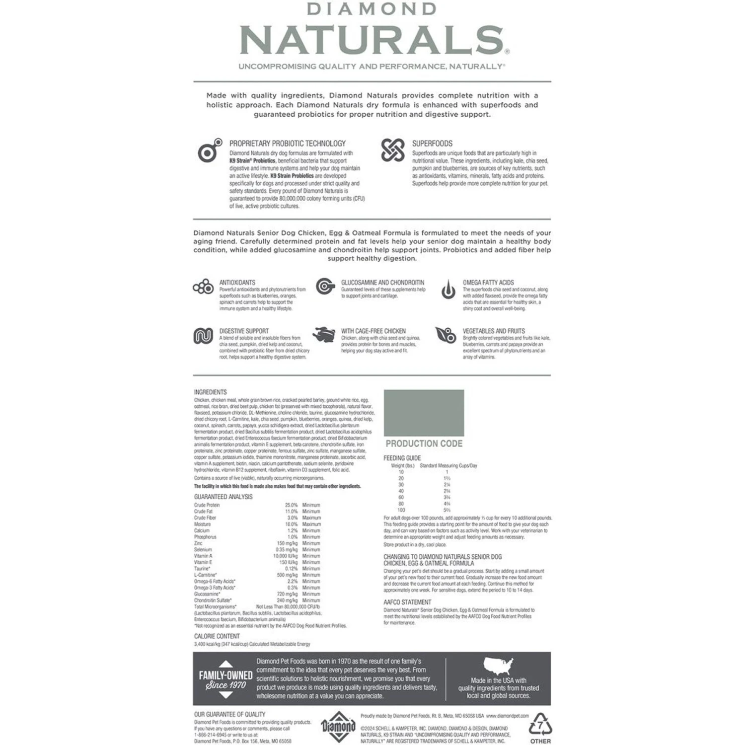 Diamond Naturals Senior Formula Dry Dog Food 4 Diamond Naturals Senior Formula Dry Dog Food - Image 2