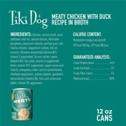 Tiki Dog Meaty Whole Foods Grain-Free Chicken & Duck Chunks In Gravy Canned Dog Food, 12-oz, Case Of 8 12 Tiki Dog Meaty Whole Foods Grain-Free Chicken & Duck Chunks In Gravy Canned Dog Food, 12-oz, Case Of 8 -Blue Buffalo || ROYAL CANIN || Wellness Sales 505146 PT2. AC SS1800 V1648591311