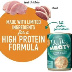 Tiki Dog Meaty Whole Foods Grain-Free Chicken & Duck Chunks In Gravy Canned Dog Food, 12-oz, Case Of 8 13 Tiki Dog Meaty Whole Foods Grain-Free Chicken & Duck Chunks In Gravy Canned Dog Food, 12-oz, Case Of 8 -Blue Buffalo || ROYAL CANIN || Wellness Sales 505146 PT3. AC SS1800 V1648615914
