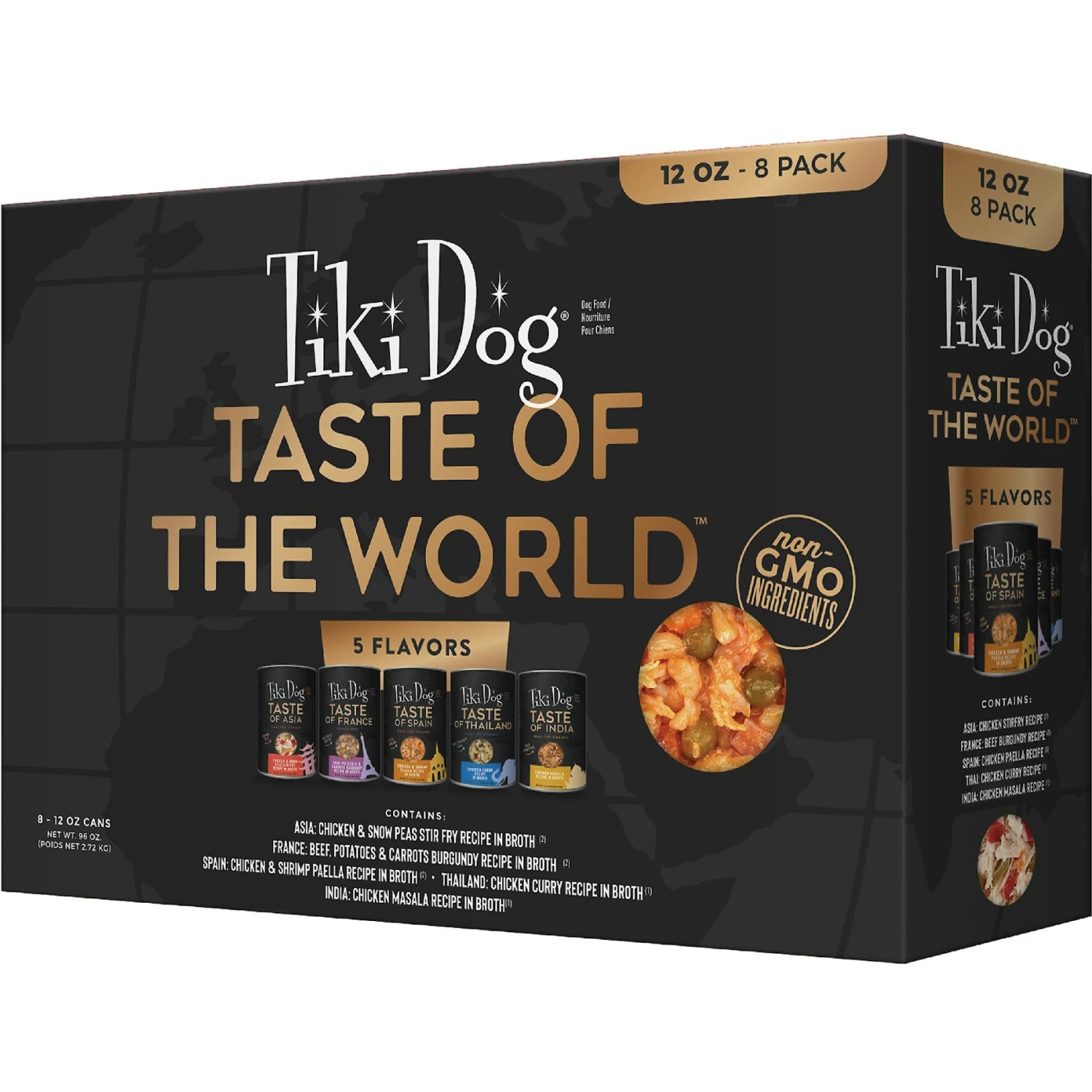 Tiki Dog Taste Of World Variety Pack Grain-Free Chunks In Gravy Canned Dog Food, 12-oz, Case Of 8 3 Tiki Dog Taste Of World Variety Pack Grain-Free Chunks In Gravy Canned Dog Food, 12-oz, Case Of 8