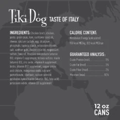 Tiki Dog Taste Of Italy! Grain-Free Chicken & Pasta Carbonara Chunks In Gravy Canned Dog Food, 12-oz, Case Of 8 -Blue Buffalo || ROYAL CANIN || Wellness Sales 505194 PT2. AC SS1800 V1648580198