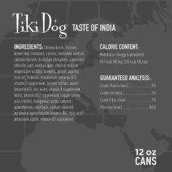 Tiki Dog Taste Of India! Grain-Free Chicken Masala Chunks In Gravy Canned Dog Food, 12-oz, Case Of 8 12 Tiki Dog Taste Of India! Grain-Free Chicken Masala Chunks In Gravy Canned Dog Food, 12-oz, Case Of 8 -Blue Buffalo || ROYAL CANIN || Wellness Sales 505266 PT2. AC SS1800 V1648580194