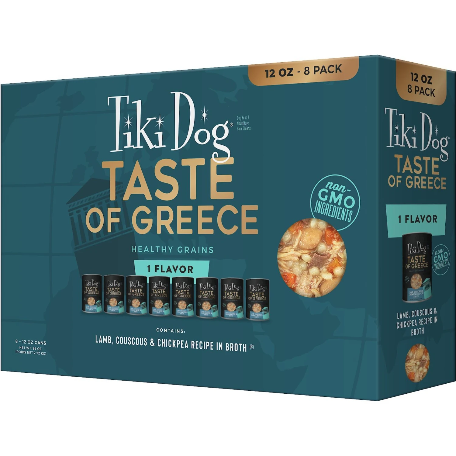 Tiki Dog Taste Of Greece! Grain-Free Lamb Couscous & Chickpea Chunks In Gravy Canned Dog Food 4 Tiki Dog Taste Of Greece! Grain-Free Lamb Couscous & Chickpea Chunks In Gravy Canned Dog Food - Image 2