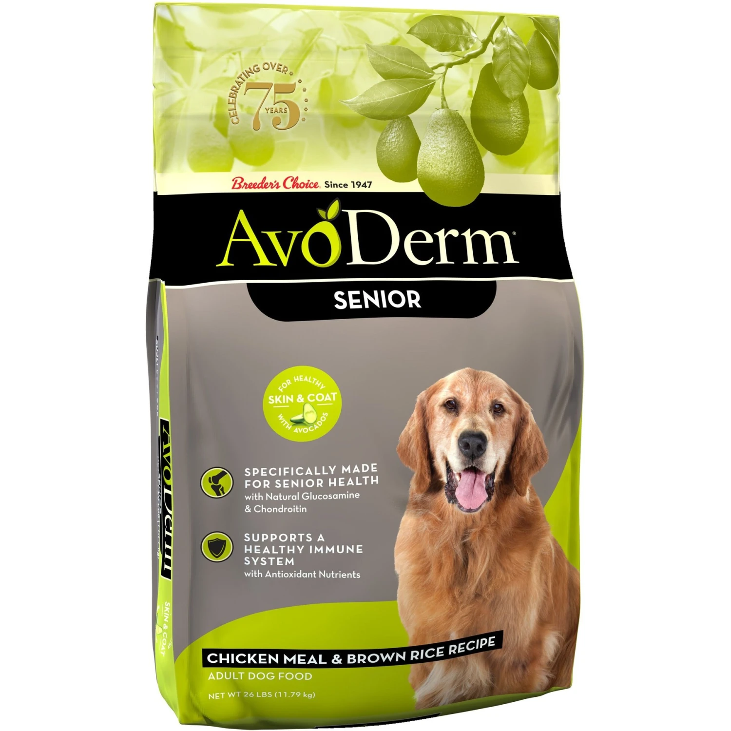 AvoDerm Senior Chicken Meal & Brown Rice Recipe Dry Dog Food 3 AvoDerm Senior Chicken Meal & Brown Rice Recipe Dry Dog Food