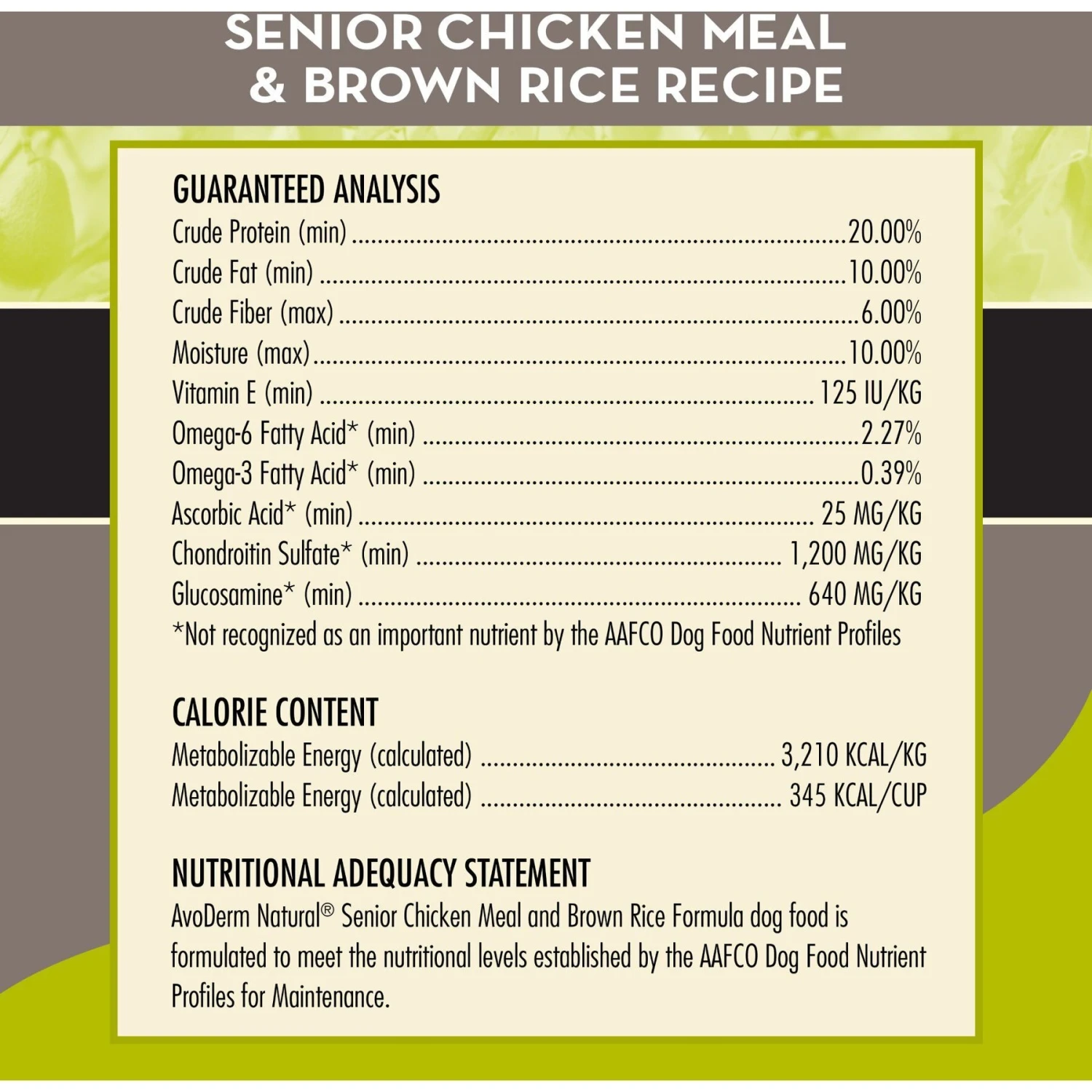 AvoDerm Senior Chicken Meal & Brown Rice Recipe Dry Dog Food 6 AvoDerm Senior Chicken Meal & Brown Rice Recipe Dry Dog Food - Image 4