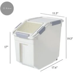 Hanamya Pet Food Storage Container With Measuring Cup, White & Gray -Blue Buffalo || ROYAL CANIN || Wellness Sales 511766 PT4. AC SS1800 V1649217730