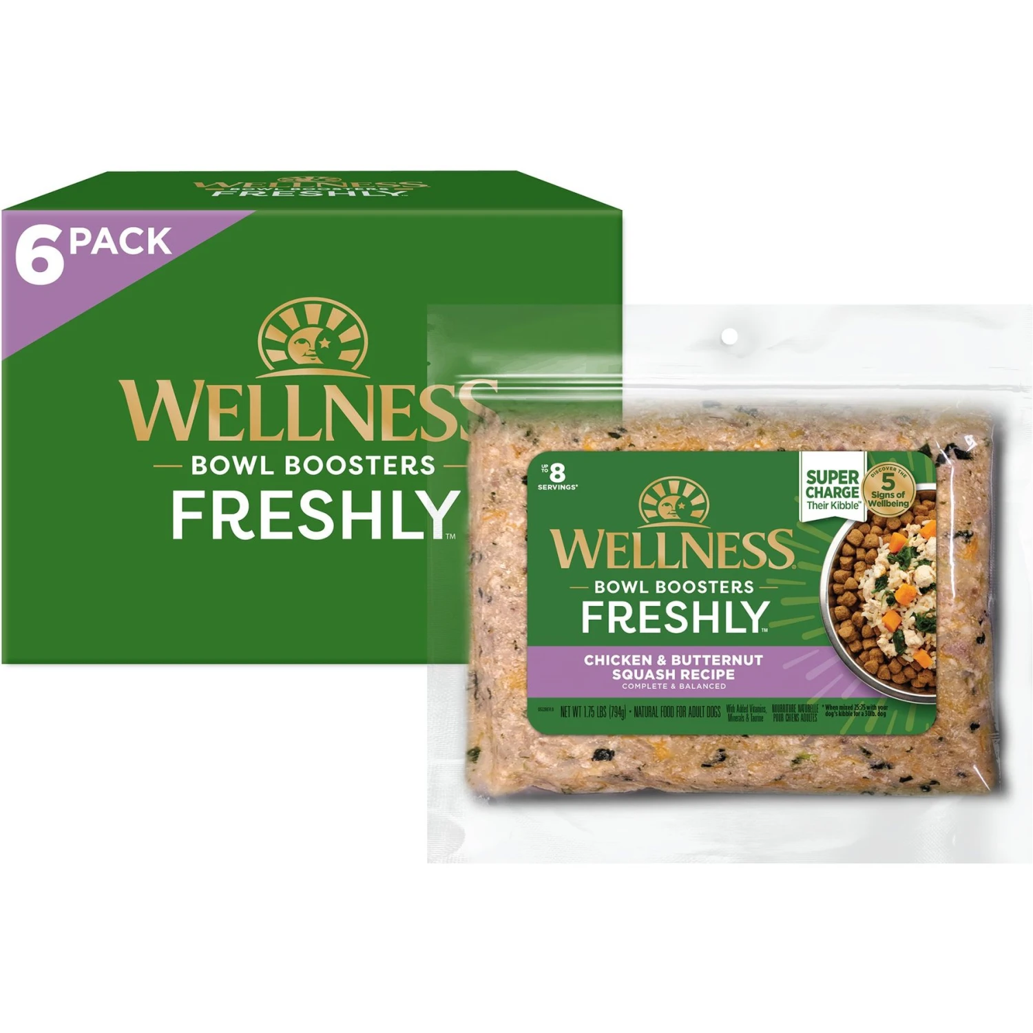 Wellness Bowl Boosters Freshly Frozen Fresh Chicken & Butternut Squash Dog Food 2 Wellness Bowl Boosters Freshly Frozen Fresh Chicken & Butternut Squash Dog Food